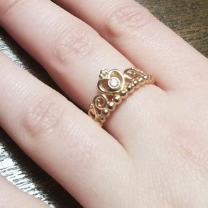 Pandora princess ring. Rose gold. Size 6.